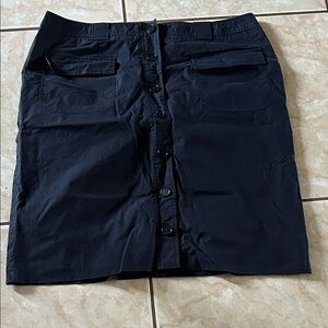 Brooks Brothers Navy Button-Front Pencil Skirt
